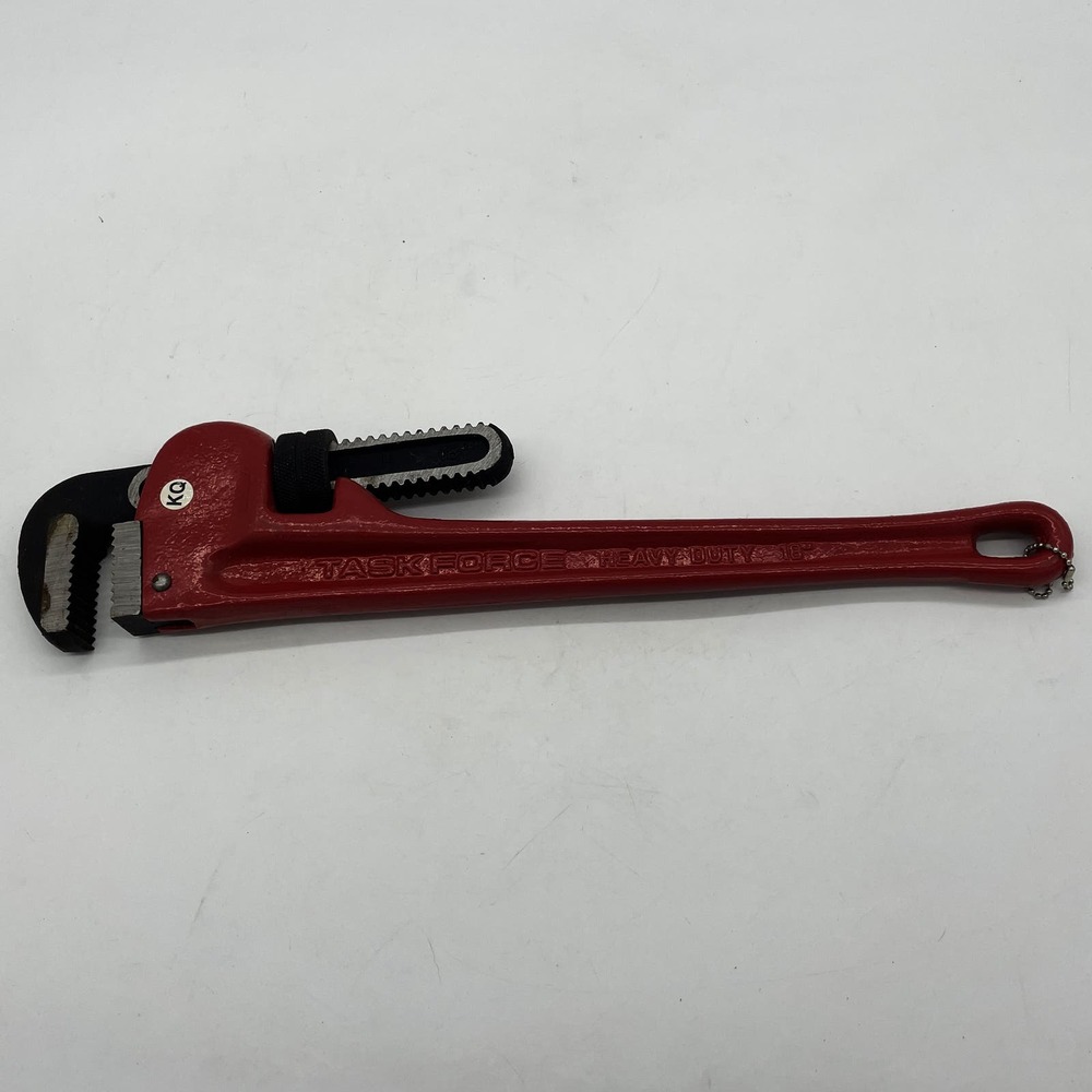 Taskforce Pipe Wrench 18" Adjustable Red Plumbing Hand Tools Heavy Duty 450mm
